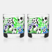 Fußballmuster-Stil Whiskyglas (Rechts)