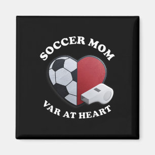 Fußballmutter am Spieltag – 3D-Herz- und Ll-Design Magnet