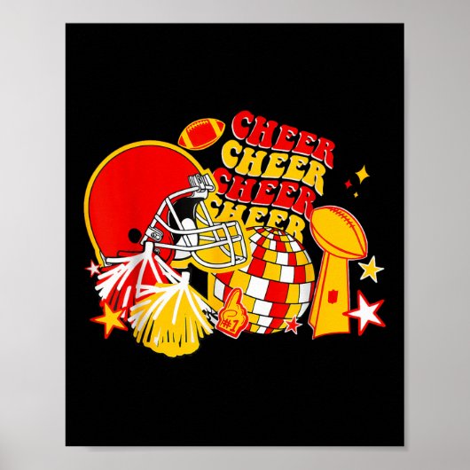 Fußballmutter am Spieltag Frauen Mädchen Cheer Fun Poster (Vorne)