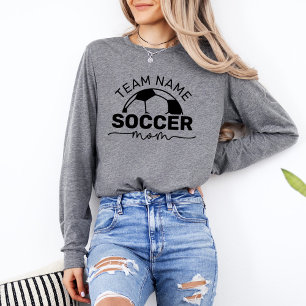 Fußballmutter benutzerdefiniertes Team Grau Langar Tri-Blend Shirt