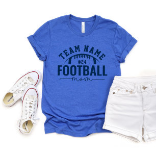 Fußballmutter Benutzerdefiniertes Team Navy auf Bl Tri-Blend Shirt