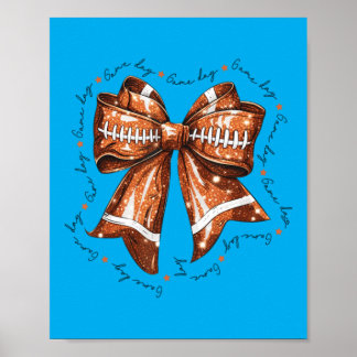 Fußballmutter Coquette Spieltags-Schleife Grafikde Poster