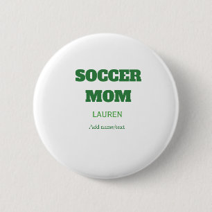 FUSSBALLMUTTER FUSSBALL MUTTERTAG GESCHENKE GRÜN E BUTTON