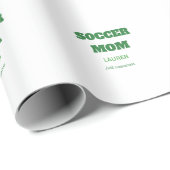FUSSBALLMUTTER FUSSBALL MUTTERTAG GESCHENKE GRÜN E GESCHENKPAPIER (Rolleneckpunkt)