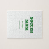 FUSSBALLMUTTER FUSSBALL MUTTERTAG GESCHENKE GRÜN E PUZZLE (Horizontal)