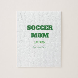 FUSSBALLMUTTER FUSSBALL MUTTERTAG GESCHENKE GRÜN E PUZZLE