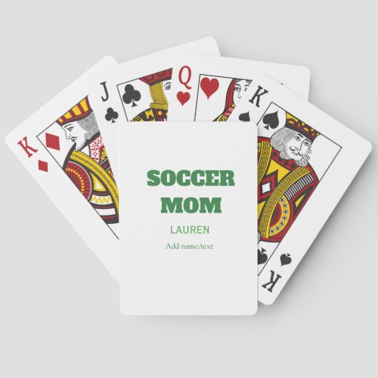 FUSSBALLMUTTER FUSSBALL MUTTERTAG GESCHENKE GRÜN E SPIELKARTEN (Rückseite)