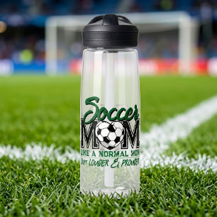 Fußballmutter lauter stolzer Spieltag grünes Herz Trinkflasche