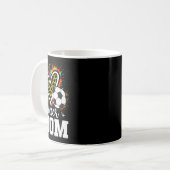 Fußballmutter-Leoparden-Herz-Bunt  Kaffeetasse (Vorderseite Links)