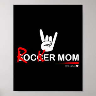 Fussballmutter Rocker-Mutter - Rock, Rebellisch Un Poster