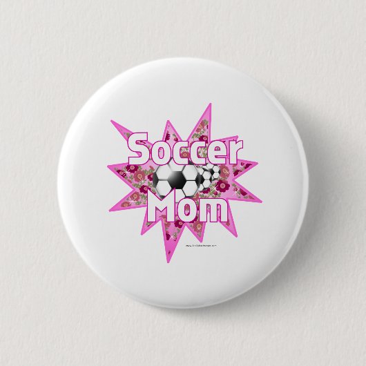 Fußballmutter-Rosen Button (Vorderseite)