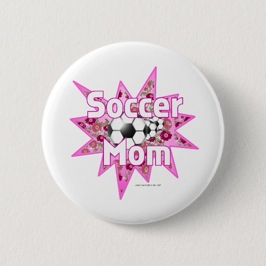 Fußballmutter-Rosen Button (Vorderseite)