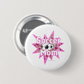 Fußballmutter-Rosen Button (Vorne & Hinten)