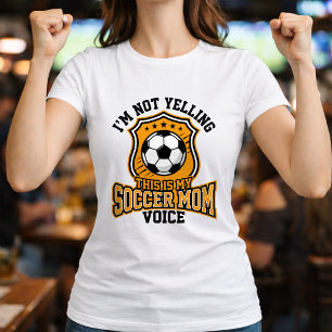 Fußballmutter Stimme Zitat Unterstützer T-Shirt