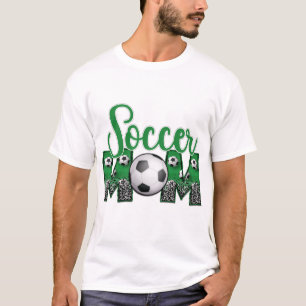 Fußballmutter Stolz Unterstützer Grafik T-Shirt