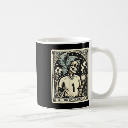 Fußballmutter Tarotkarte _2 Kaffeetasse (Rechts)