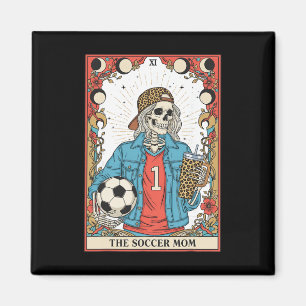 Fußballmutter Tarotkarte Skelett Fußball Mama Mutt Magnet