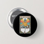 Fußballmutter Tarotkarte Skelett Kaffee Byll Neben Button (Vorne & Hinten)