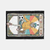 Fußballmutter Tarotkarte Skelett Kaffee Byll Neben Fleecedecke (Vorderseite (Horizontal))