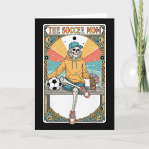 Fußballmutter Tarotkarte Skelett Kaffee Byll Neben Karte