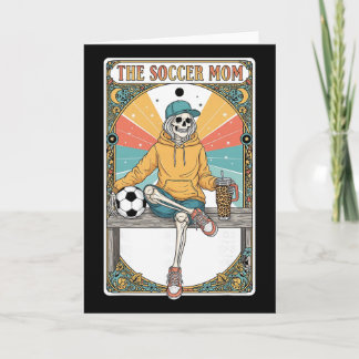 Fußballmutter Tarotkarte Skelett Kaffee Byll Neben Karte