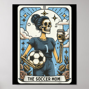Fußballmutter-Tarotkarte Vintage-Halloween-Fußball Poster