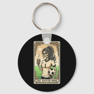 Fußballmutter Tarotkarte Vintage Halloween Fußball Schlüsselanhänger