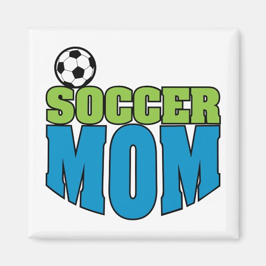 Fußballmutter-Textgrafik Magnet (Vorne)