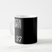 Fußballmutter-Trikot Nummer 37 Lieblingsspieler #3 Kaffeetasse (Vorderseite Links)