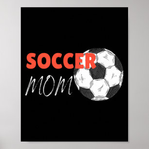 Fußballmutter Vintage Fußball 4 T-Shirt  Poster