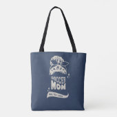 Fußballmutter wird laut schreien | Navy und Creme- Tasche (Rückseite)