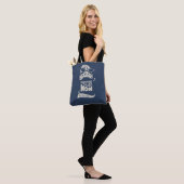Fußballmutter wird laut schreien | Navy und Creme- Tasche (Am Model)