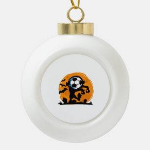 Fußballnacht Keramik Kugel-Ornament