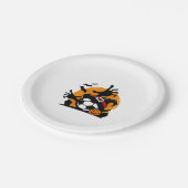 Fußballnacht Pappteller (Schrägansicht)