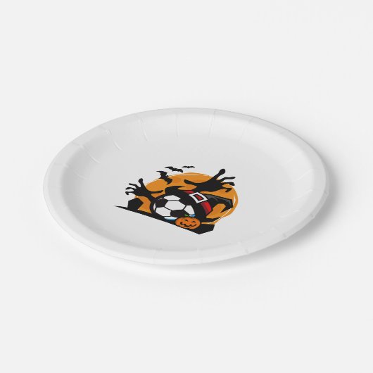 Fußballnacht Pappteller (Schrägansicht)