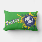 Fußballnetz platsche Jungen Name Lendenkissen (Vorderseite)