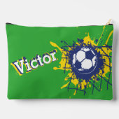 Fußballnetz platsche Jungen nennen Bleistiftkoffer Zubehörtasche (Rückseite)