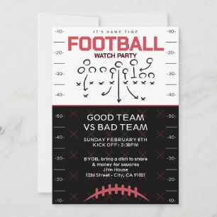 Fußballparty-Einladung zum großen Spiel Einladung