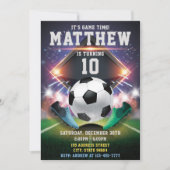 Fußballparty Geburtstag Einladung (Vorderseite)