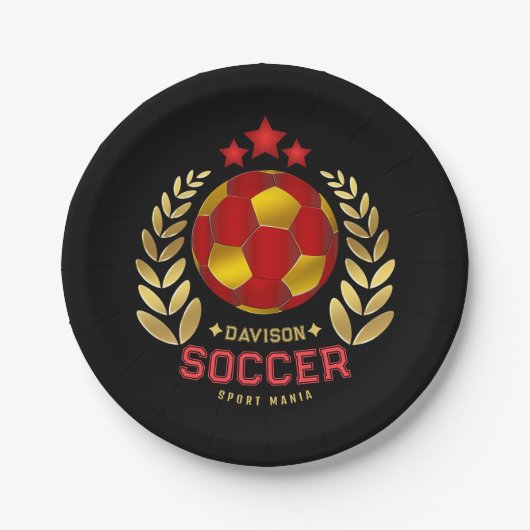 Fußballparty  pappteller (Vorderseite)