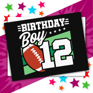 Fußballparty-Thema für 12-Jährige, 12. Geburtstag  Postkarte