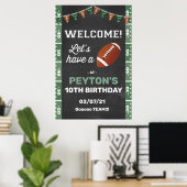 Fußballparty-Willkommensschild Poster (Heimbüro)