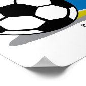Fußballpinguin Poster (Ecke)