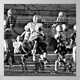 Fußballplakat mit mehrfacher Belichtung Poster