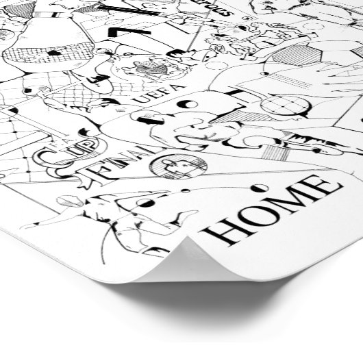 Fußballplakat Poster (Ecke)