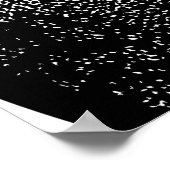 Fußballplakat - Schwarzer moderner Minimaler Sport Poster (Ecke)