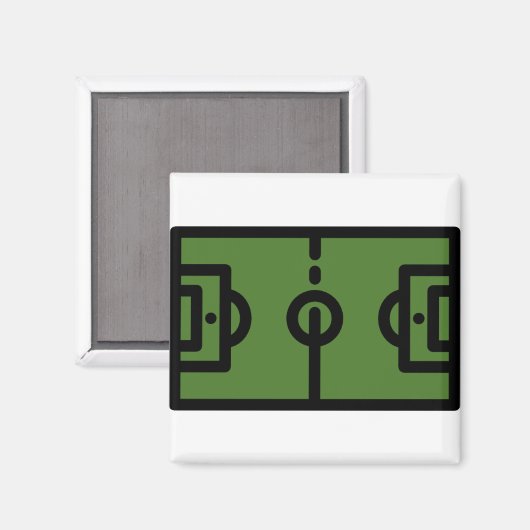Fußballplatz Magnet (Vorderseite/Rückseite)