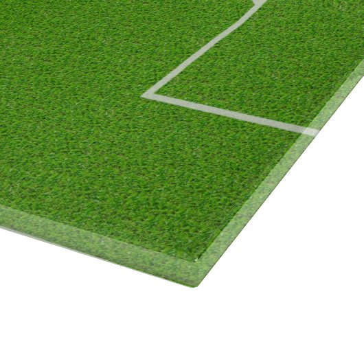 Fußballplatz-Muster auf Gras Schneidebrett (Ecke)
