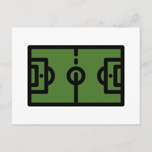 Fußballplatz Postkarte (Vorderseite)