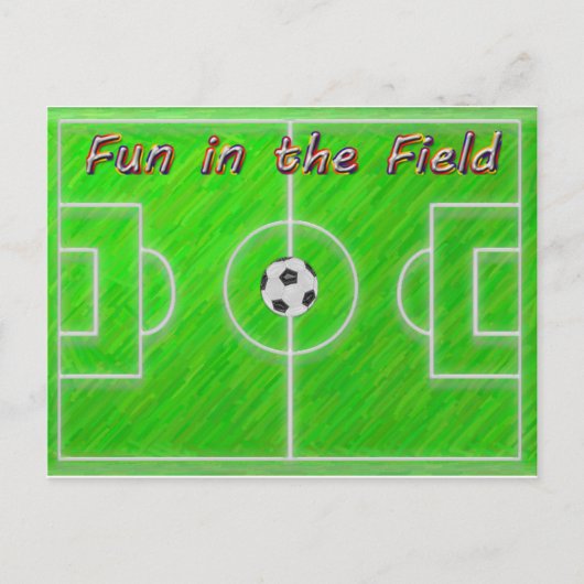Fußballplatz Postkarte (Vorderseite)